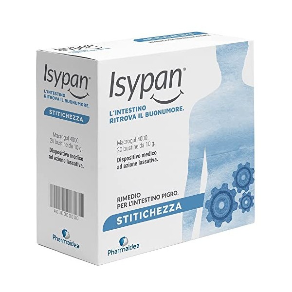 Pharmaidea Isypan Constipation Macrogol 4000 Intestin Paresseux, 20 Sachets