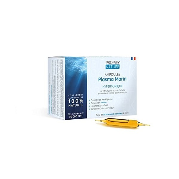 Plasma marin hypertonique - 30 ampoules de 10ml - Propos Nature