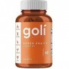 Goli Nutrition, Super Fruits Gommes, avec Vitamines et Mélange de Fruits, 60 Gommes végétaliennes, Sans Gélatine, Testé en La