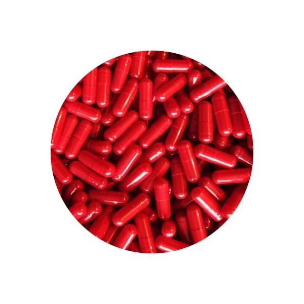 DR T&T Lot de 1000 capsules de gélatine Rouge Taille 0 Taille 0