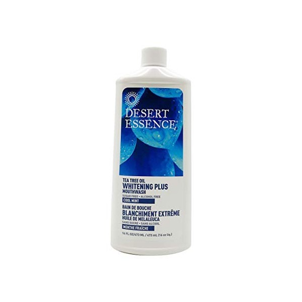 Desert Essence Mouthwash - Tea Tree Whitening Mint - 16 Fl Oz