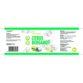 Citrus Bergamote 500mg 90 Vegan Capsules, Certificat danalyse dAGROLAB Allemagne, Supplément de haute puissance
