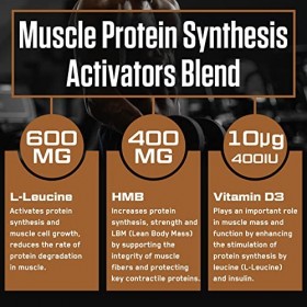 Tuleeshy Liposomal Phosphatidic Acid PA 700 mg avec HMB, L-Leucine et Vitamine D3, Muscle Builder - Boost mTOR | Construire