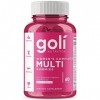 Goli Nutrition, Womens Complete Multi Gummis, Multivitamines pour Femmes, 60 Gommes végétaliennes, Sans Gélatine, Testé en L