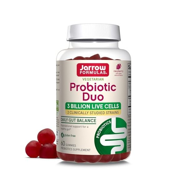 Jarrow Formulas Probiotic Duo, Raspberry - 60 gummies