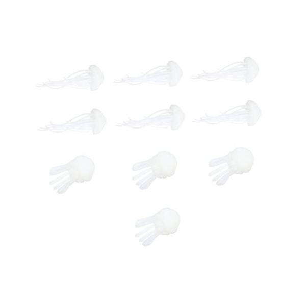 EXCEART 30 Pcs Rempli De Colle Méduse Silicone Moule Trucs Animaux Mini Animaux Résine Matériaux De Remplissage Époxy Résine 