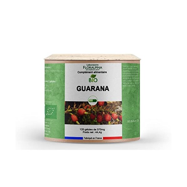 Floralpina - Guarana BIO 120 gélules - combattre les excès de poids - facilite lamincissement