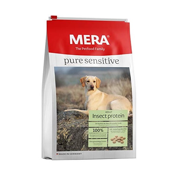 MERA Pure Sensitive Croquettes aux Protéines d’insectes, pour Chiens Sensibless, hypoallergénique et écologique, aliment mono