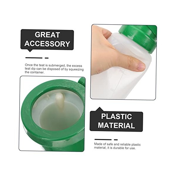 Yardwe 4 Pièces Tasse De Nettoyage De Traite Kit De Bain Tasses De Médecine En Plastique Animaux En Plastique Pompe De Chèvre