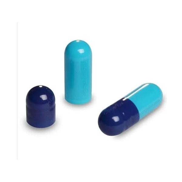 DR T & T Capsules gélatines Taille 1 Taille 1 Bleu Noir Corps Top séparé 1000 