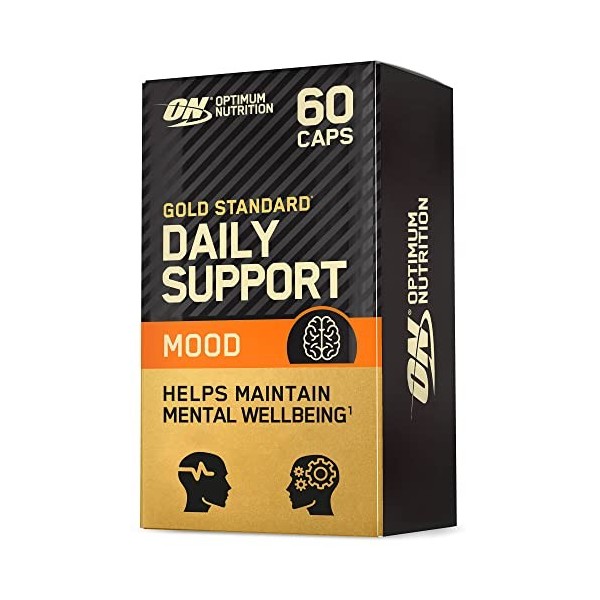 Optimum Nutrition Gold Standard Daily Support Mood, Complément alimentaire pour hommes et femmes, avec Affron et Ashwagandha 