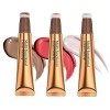 Pakivs 3Pcs Liquid Contour Beauty Wand, Liquid Blusher Highlighter Contouring Stick Set Avec Applicateur de Coussin, Liquid B