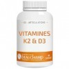 Laboratoire Beauchamp - Complément alimentaire VITAMINES K2 & D3-60 capsules - Solidité des os - Absorption du calcium - Déve