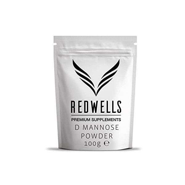 D mannose poudre REDWELLS cystite et infections urinaires Soutien Vegan - 100 g Paquet