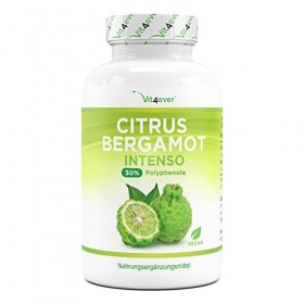 Citrus Bergamot - 120 gélules hautement dosées à 760 mg chacune - Premium : 30% polyphénols + pipérine - Croisement de citron