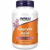 Now Foods, Caprylic Acid Acide Caprylique , 600mg, 100 Capsules molles, Testé en Laboratoire, Sans Gluten, Sans Soja, Sans O