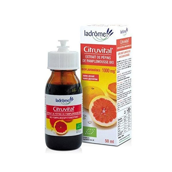 Ladrôme Citruvital Extrait Pépins de Pamplemousse Bio, 1000 mg, 100 ml