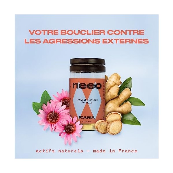 NEEO | Complément Immunité | Ultra Dosé en Actifs Naturels, Quercétine, Vitamine C et D | Protège lorganisme | Fabriqué en F