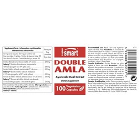 Double Amla - Contribue à une Bonne Santé Digestive - Renforce le Système Immunitaire - Normalisé à 45% de tanins, 10% de bêt