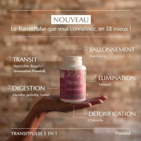 POMÉOL ǀ Complément Alimentaire confort digestif | Ventre plat, Transit, Digestion, Ballonnement, Détox - TransitPulse ǀ 60 j