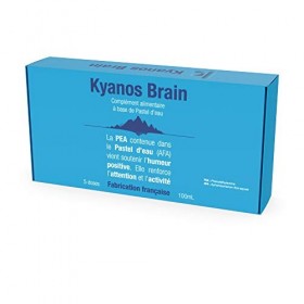 Kyanos Brain | Phycocyanine AFA Klamath | Extrait de Pastel deau | 20 doses | Agit sur la Mémoire la Concentration et lHume