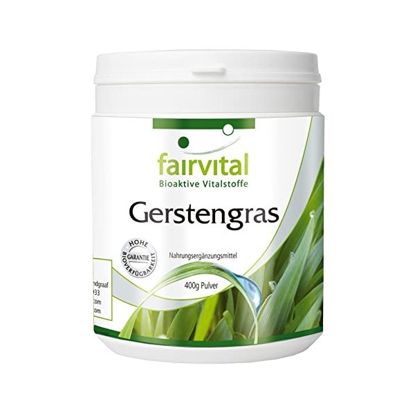 Fairvital | Herbe dorge en poudre - substance pure sans additif - 400g - issu de lagriculture écologique - Vegan