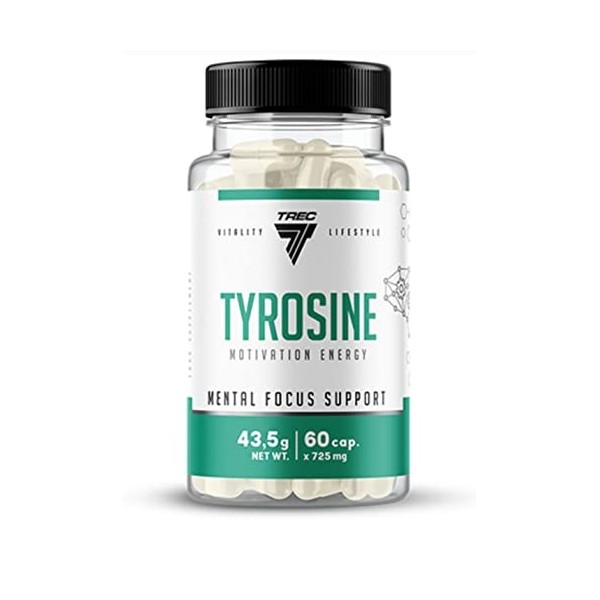 Trec Tyrosine | Acide aminé | Qualité pharmaceutique | Soutient la concentration sur la vigilance mentale et la perte de poid