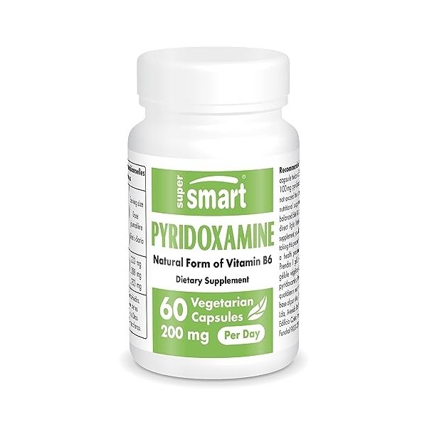 Pyridoxamine 200 mg par jour - Forme naturelle de la vitamine B6 - Puissant Inhibiteur de la Glycation et des AGEs/ALEs - Veg