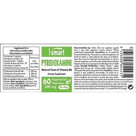 Pyridoxamine 200 mg par jour - Forme naturelle de la vitamine B6 - Puissant Inhibiteur de la Glycation et des AGEs/ALEs - Veg