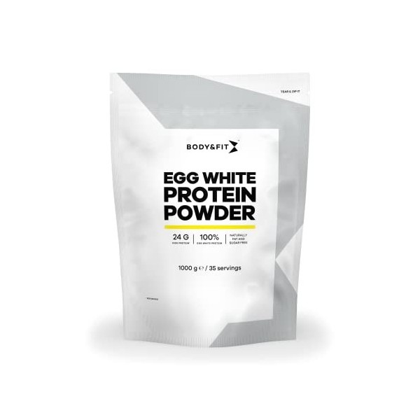 BODY & FIT Egg White Powder - Poudre de protéine de blancs dœufs - Sachet de 1kg
