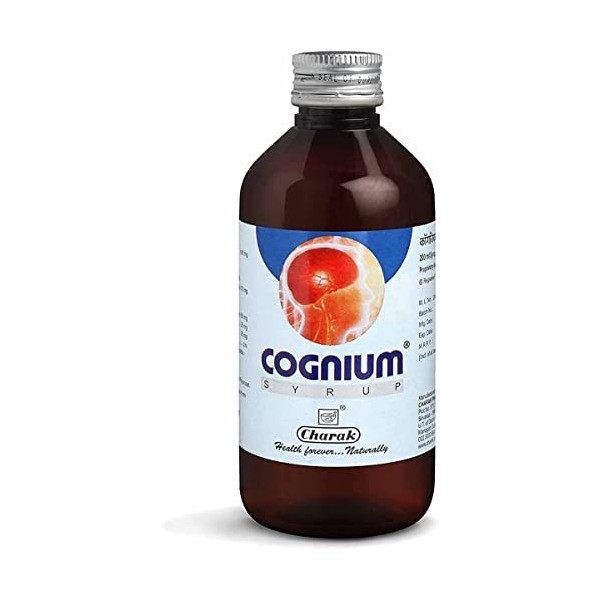 CROV Charak Pharma Lot de 2 sirops de cognium pour la santé du cerveau et la fonction mémoire 200 ml