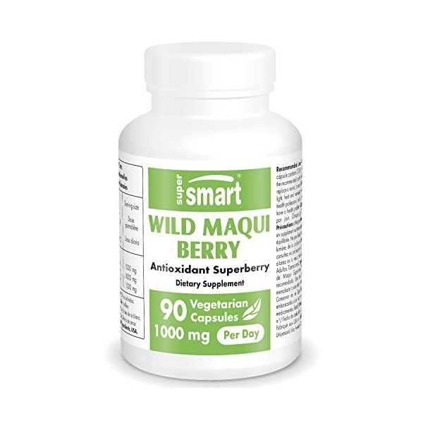 Supersmart - Wild Maqui Berry 333 mg - Extrait d’Aristotelia Chilensis - Contribue à Renforcer les Défenses Immunitaires & à 