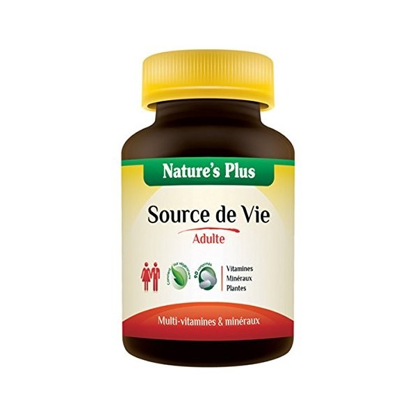 Nature s plus - Source de vie adulte - 90 comprimés - Multi-vitamines et minéraux pour vous revitali