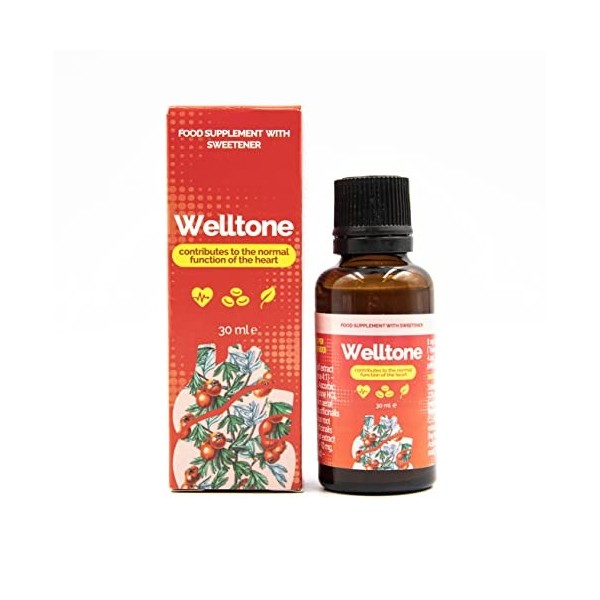 WELLTONE - Complément Alimentaire l Natural | Bien Etre Cardiovasculaire | Extrait liquide gouttes 30 ml | Végétalien ou véga