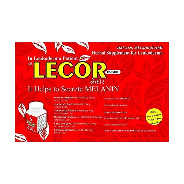 PUB Ujwala Ayurvedashram Lecor Vitiligo Capsule – 60 capsules