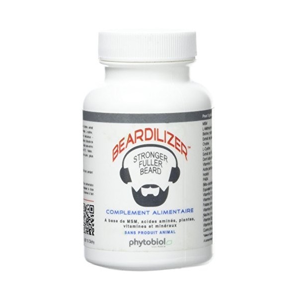 Beardilizer - 1er Accélérateur de Pousse de Barbe - 90 Capsules