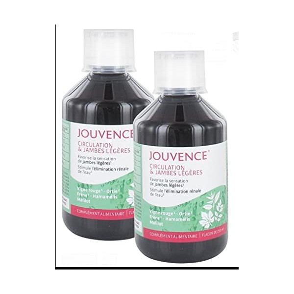 JOUVENCE flacon Circulation et Jambes légères - Complément alimentaire- Lot de 2 x 250ml