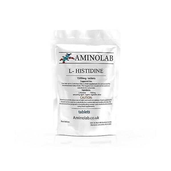 Aminolab L-HISTIDINE 1500MG 365 Comprimés HAUTE Résistance