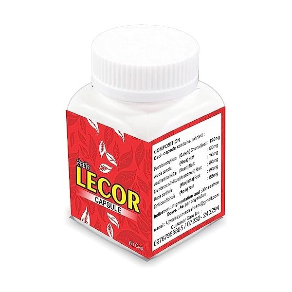 NACHT Ayurvedashram Lecor Vitiligo Capsule - 60 Cap