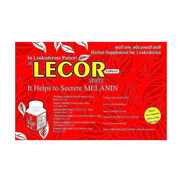 NACHT Ayurvedashram Lecor Vitiligo Capsule - 60 Cap