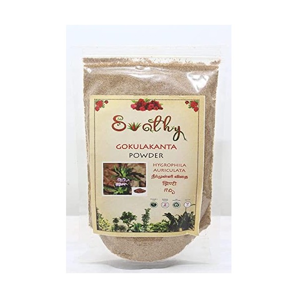 AOZA SWATHY Naturals : Poudre Neermulli vidhai 100 g / Poudre de Gokulakanta / Hygrophila Auriculata 100 g