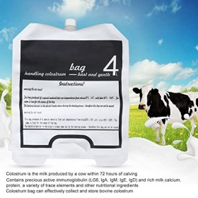 EVTSCAN 10pcs 4L Colostrum Bag Spiral Interface Professional Calf Colostrum Packaging Bag for Calf