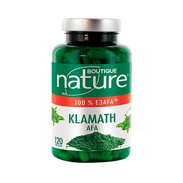 Boutique Nature - Complément Alimentaire - Klamath Afa - 120 Gélules Végétales - Aide à retrouver bien-être, maintenir ou ren