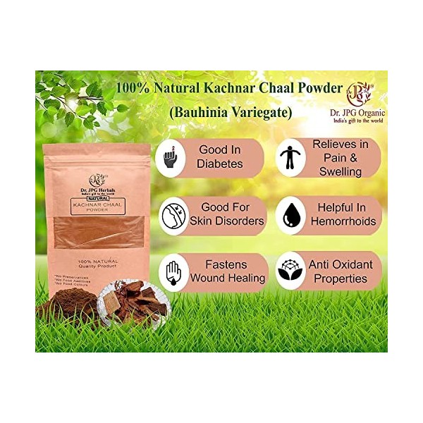 PUB Dr. JPG Poudre chaal Kachnar 100 % naturelle 200 g | Certifié FSSAI | Certifié ISO.