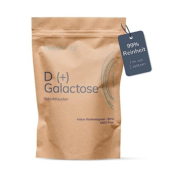 D-galactose 500 g en poudre de haute pureté 99% de pureté, sucre muqueux, végétarien, sucre simple essentiel pour diabétiques