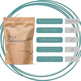 D-galactose 500 g en poudre de haute pureté 99% de pureté, sucre muqueux, végétarien, sucre simple essentiel pour diabétiques