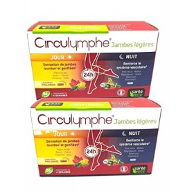 SANTE VERTE Circulymphe Jambes légères Jour Nuit 56 Comprimés - Pack 2 Mois avec 2 boites de 56 comp 2 