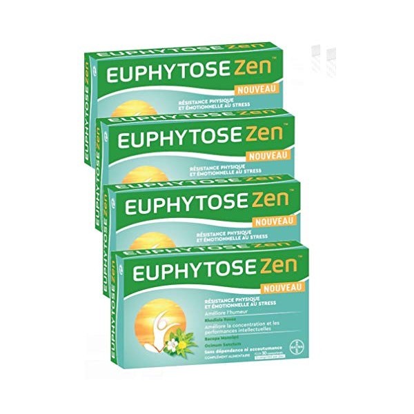 Euphytose Zen 30 comprimés - Lot de 4 boites 4 