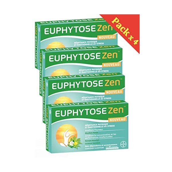 Euphytose Zen 30 comprimés - Lot de 4 boites 4 