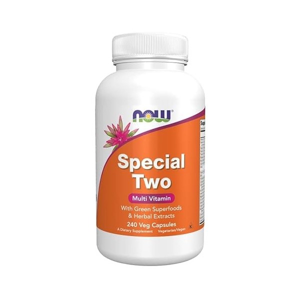 Now Foods, Special Two Multivitamin, 240 Capsules végétaliennes, Testé en Laboratoire, Sans Gluten, Végétarien, Sans OGM